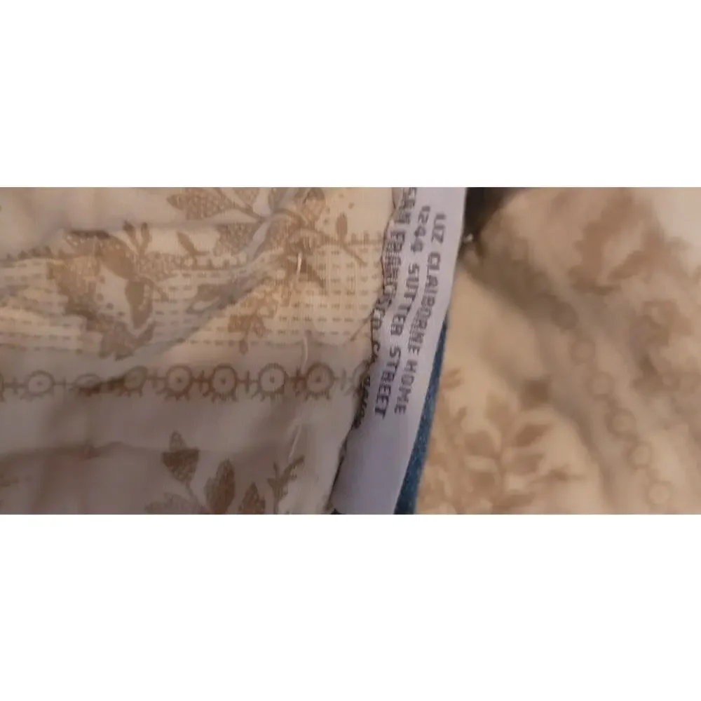 Liz Claiborne Floral Patchwork Quilt Bedspread Vintage Cottagecore Boho